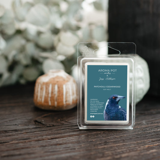 Australian artist soy melt | Patchouli Cedarwood | magpie