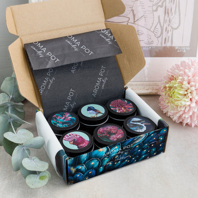 Australian artist mini soy candle sample gift pack aroma pot