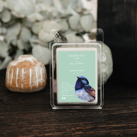 Australian artist soy melt | Lemon Myrtle | fairy-wren
