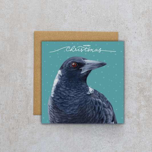 Jess Hutchison Christmas card | Magpie | Merry Christmas