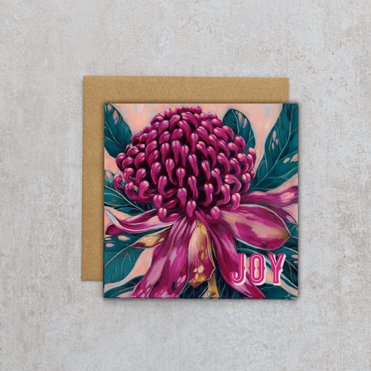 Jess Hutchison Christmas card | Waratah | Joy