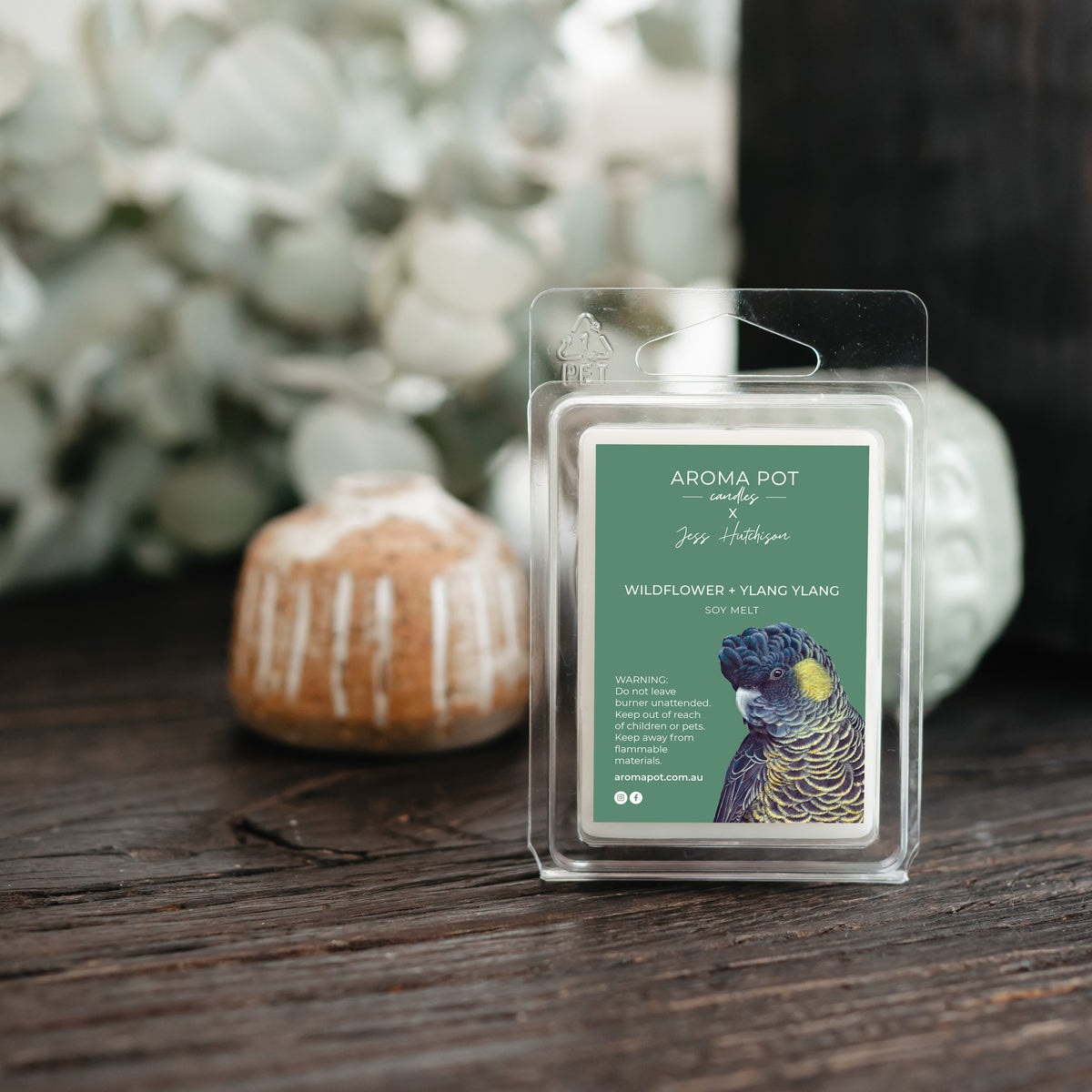 Australian artist soy melt | Wildflower + Ylang Ylang | BLACK COCKATOO