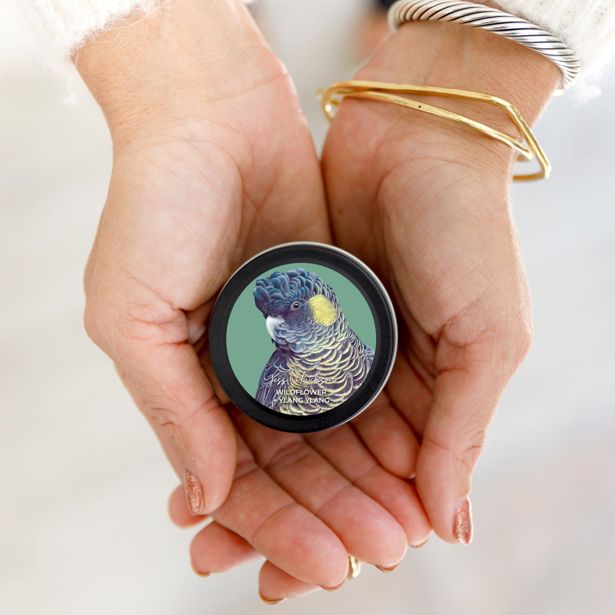 Australian Artist Candle Mini Tin | Wildflower + Ylang Ylang | 15hrs burn time