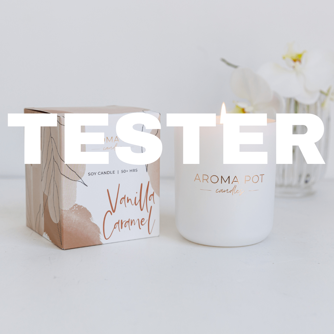 wsp TESTER Aroma Pot Classic Candle | Vanilla Caramel | 50+hrs