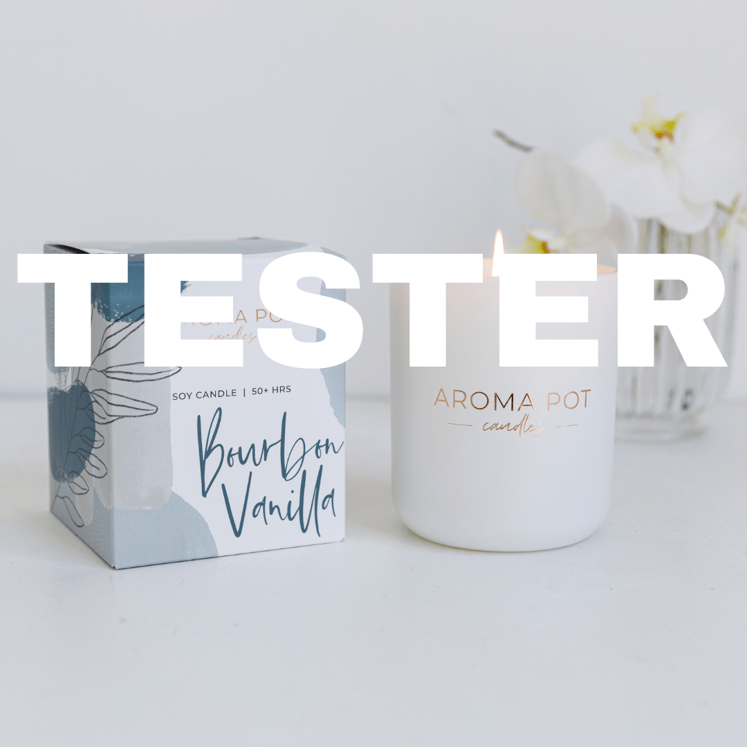 wsp TESTER Aroma Pot Classic Candle | Bourbon Vanilla | 50+hrs