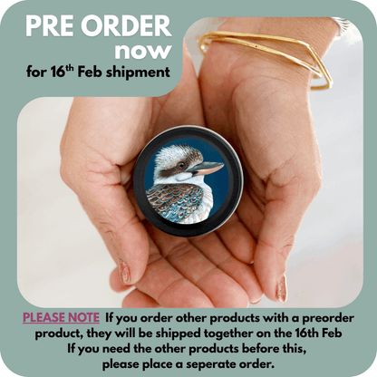 Australian artist soy candle mini tin | Australian Sandalwood | 15+hrs