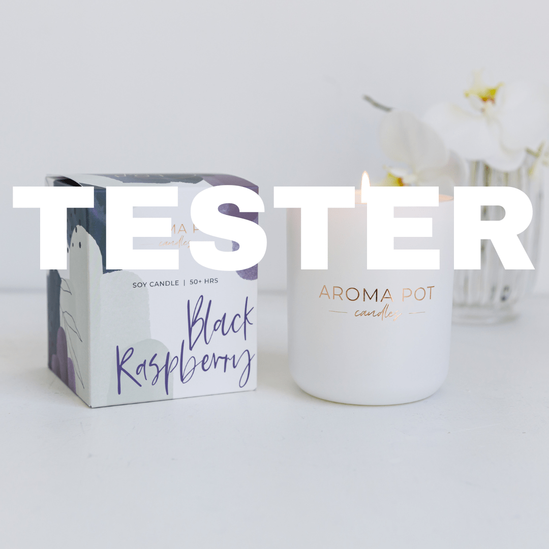 wsp TESTER Aroma Pot Classic Candle | Black Raspberry | 50+hrs