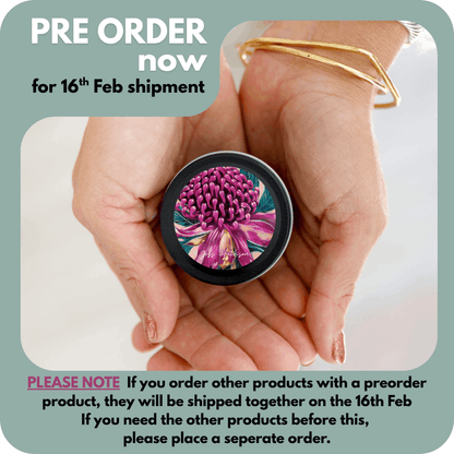 Australian artist soy candle mini tin | Kakadu Plum | 15+hrs