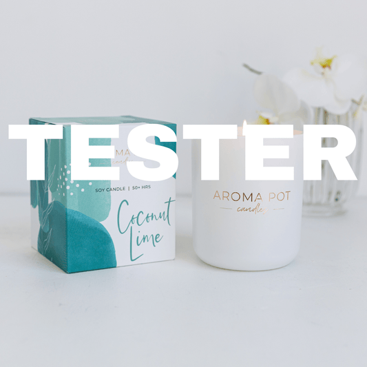 wsp TESTER Aroma Pot Classic Candle | Coconut Lime | 50+hrs