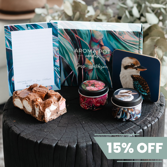 Australian candle gift pack | artist mini tins | 30+hrs burn time