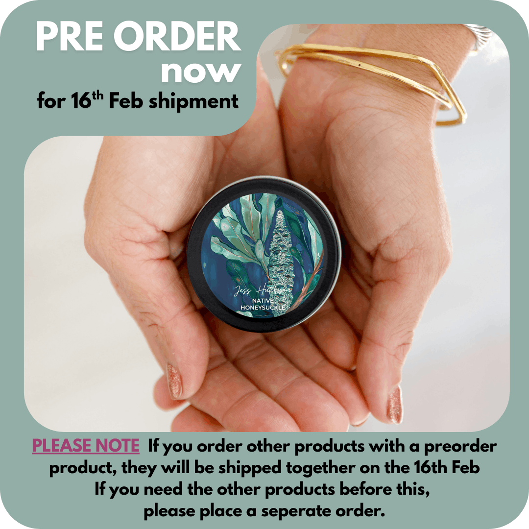 Australian artist soy candle mini tin | Native Honeysuckle | 15+hrs