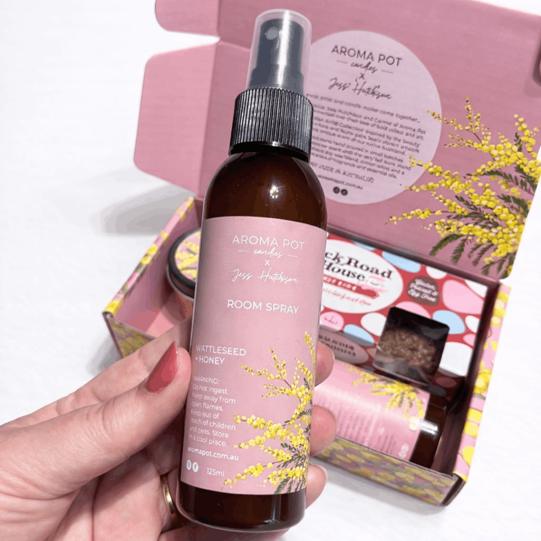 Australian WATTLE candle gift pack | Wattleseed + Honey