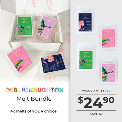 Deb McNaughton artist soy melt bundle - 4 x soy melts of your choice
