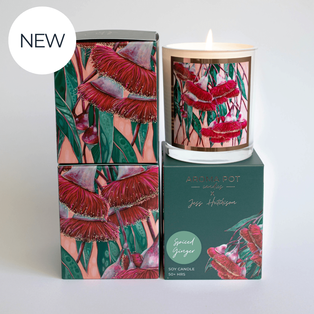 Australian artist soy candle | Spiced Ginger | 50+hrs