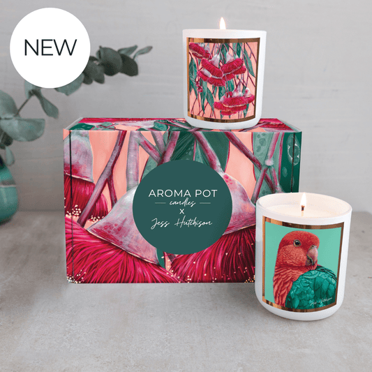 $65 BUNDLE - Australian artist soy candle | Native Honeysuckle and Spiced Ginger | 100+hrs