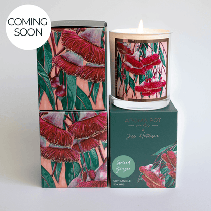 Australian artist soy candle | Spiced Ginger | 50+hrs