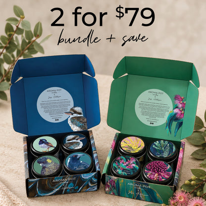 BUNDLE + SAVE: 2x Australian candle gift packs for $79 | Birds + Natives | 120hr Burn time