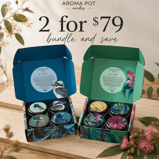 BUNDLE + SAVE - 2 x Australian candle gift packs | Birds + Natives | 120+hrs