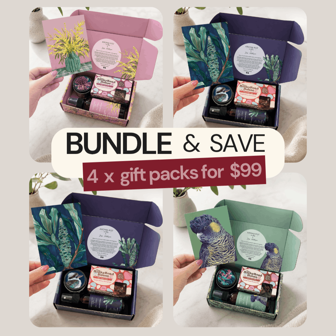 BUNDLE + SAVE - 4 x Australian artist candle + spray gift packs