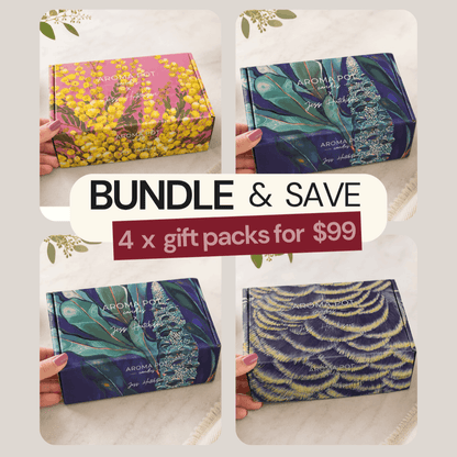 BUNDLE + SAVE - 4 x Australian artist candle + spray gift packs