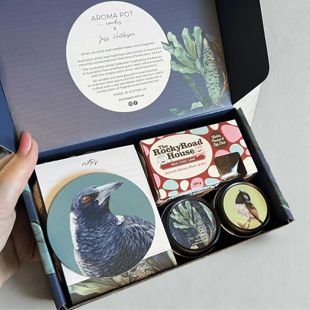 Australian candle gift pack | artist mini tins | 30+hrs burn time