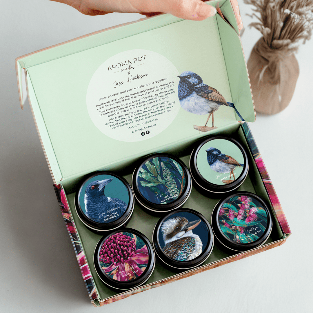Australian candle sample pack | artist mini tins | 90+hrs