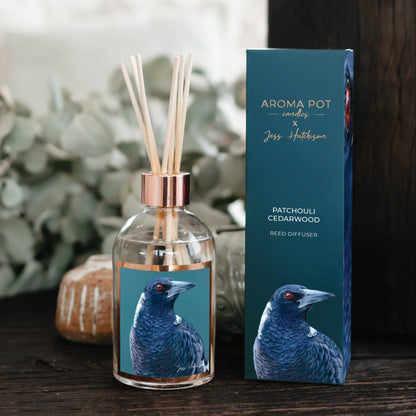 Australian artist reed diffuser | Patchouli Cedarwood | Magpie | 200ml