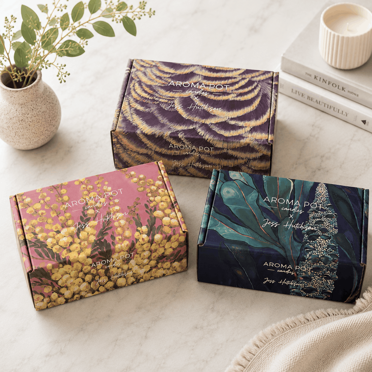 Australian artist candle gift set | COCKATOO