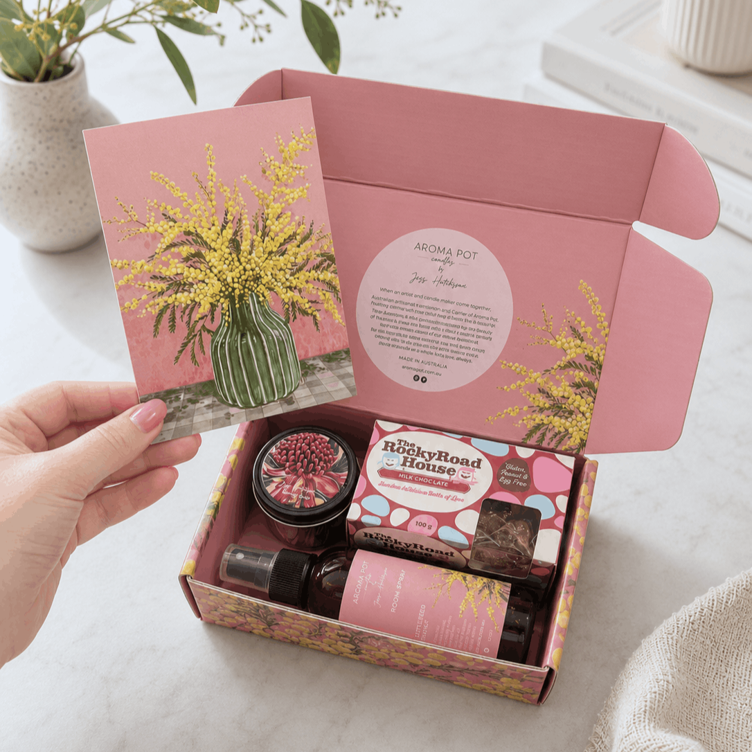 Australian artist candle gift set | WATTLE
