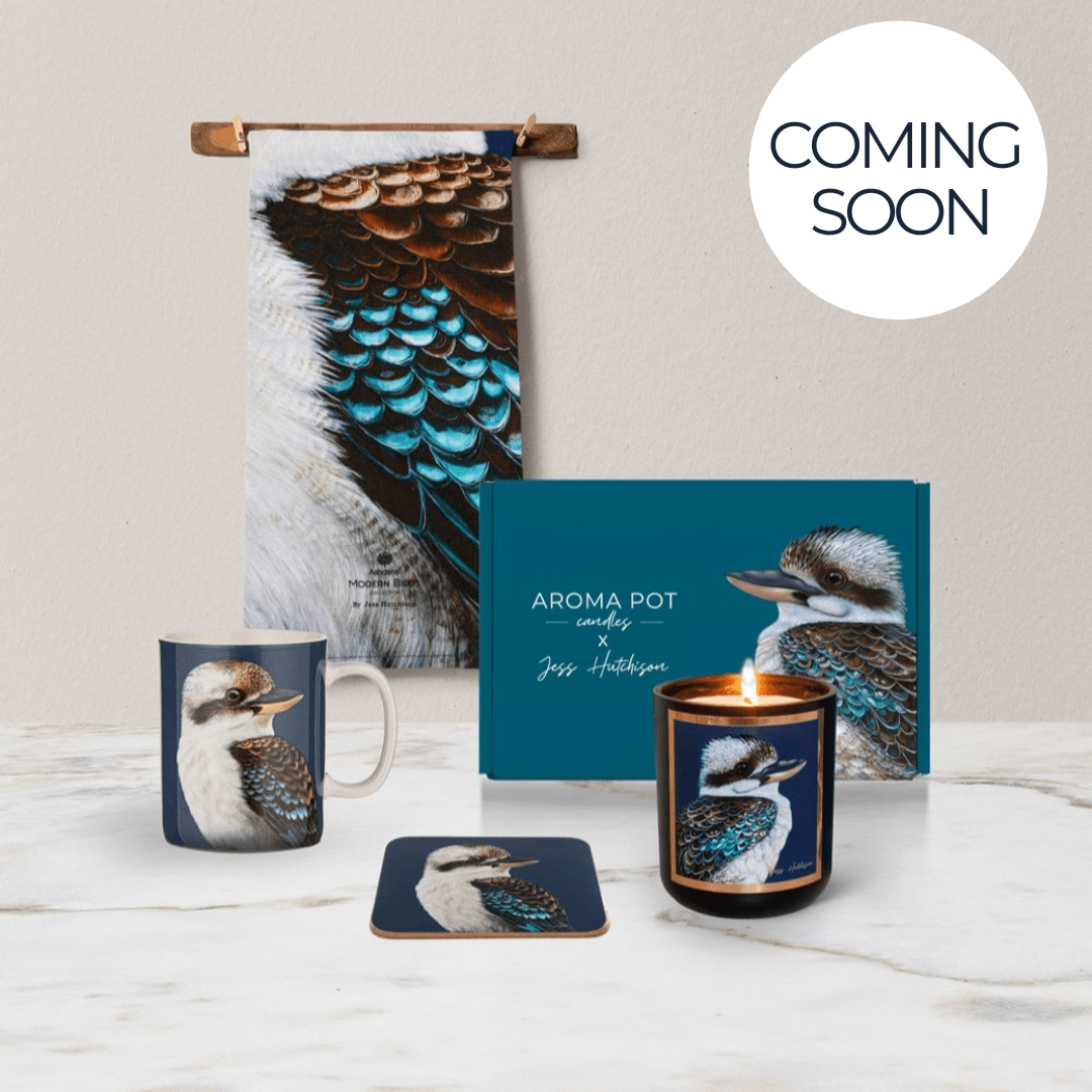 79 KOOKABURRA GIFT PACK Australian Sandalwood candle, Kookaburra cu