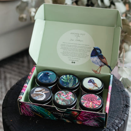 Australian candle sample pack | artist mini tins | 90+hrs