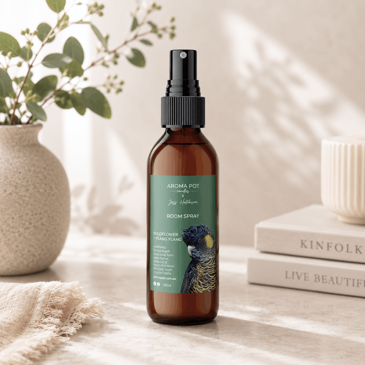 Australian artist room spray | Wildflower + Ylang Ylang | 125ml | BLACK COCKATOO