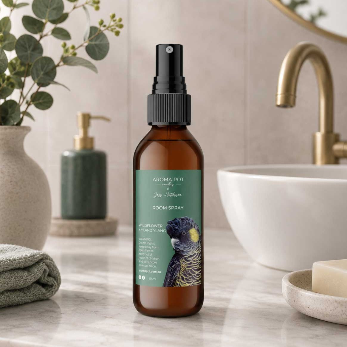 Australian artist room spray | Wildflower + Ylang Ylang | 125ml | BLACK COCKATOO