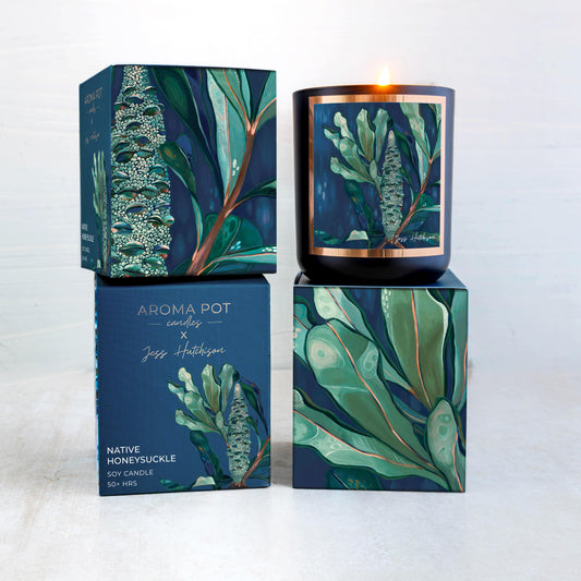 wsp TESTER Australian artist soy candle | native honeysuckle | 50+hrs
