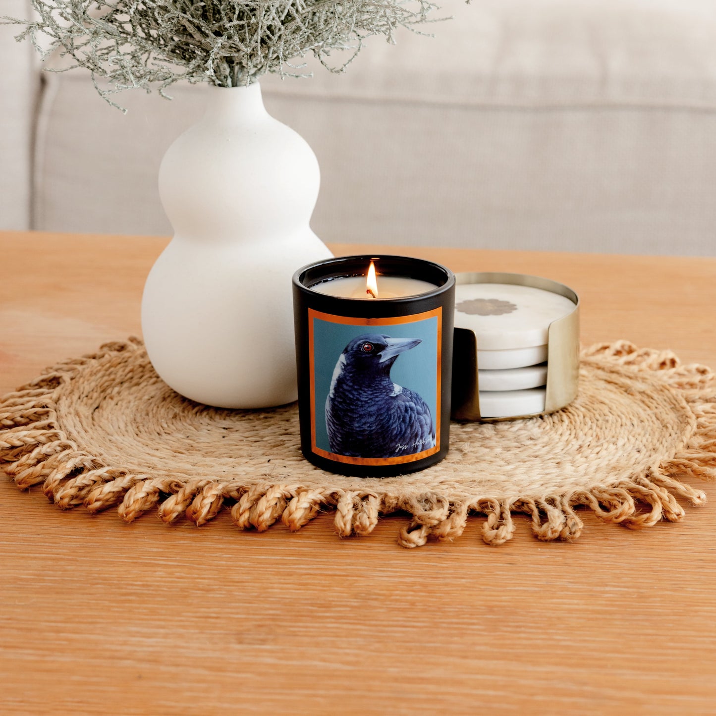 Australian artist soy candle | Patchouli Cedarwood | 50+hrs