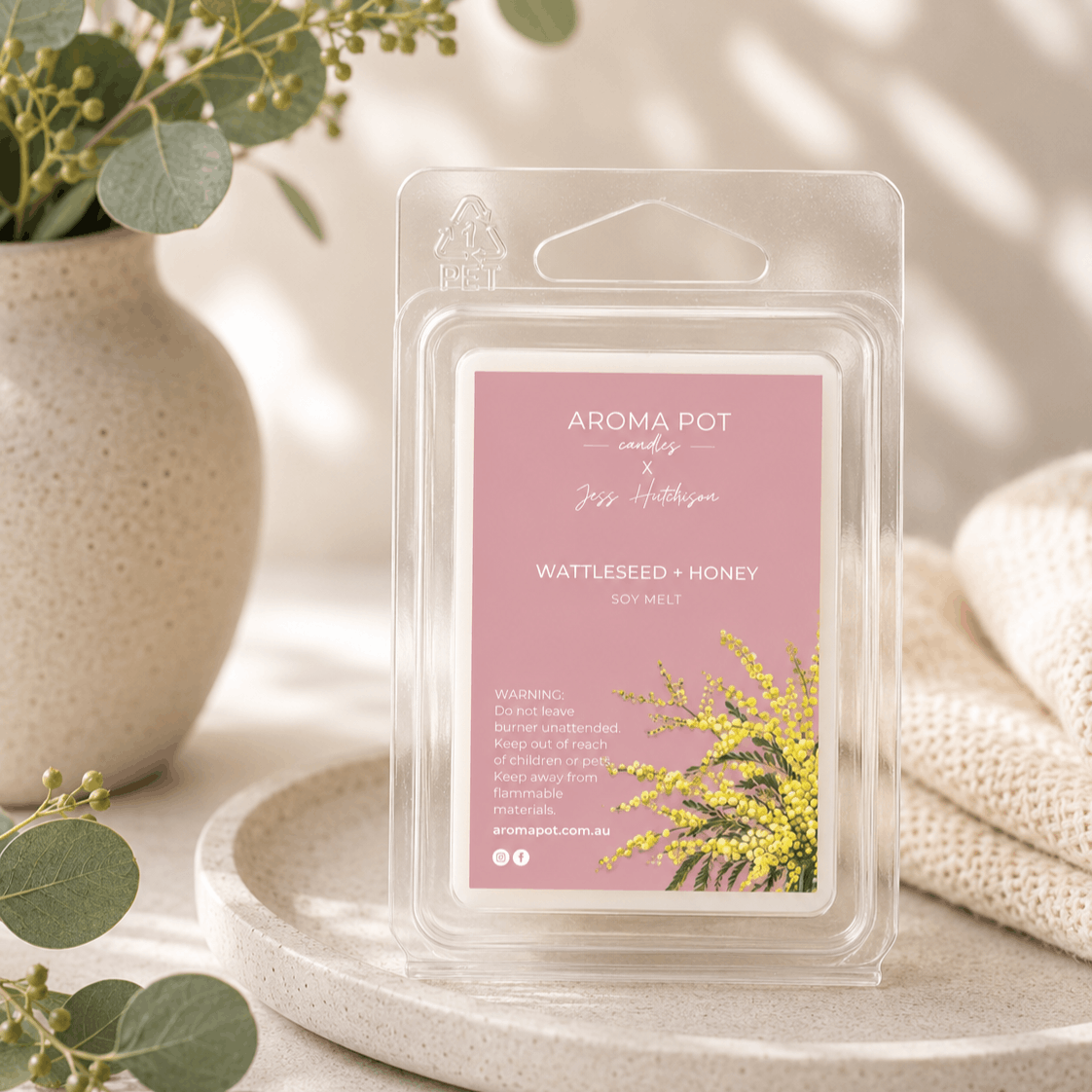 Australian artist soy melt | Wattleseed + Honey