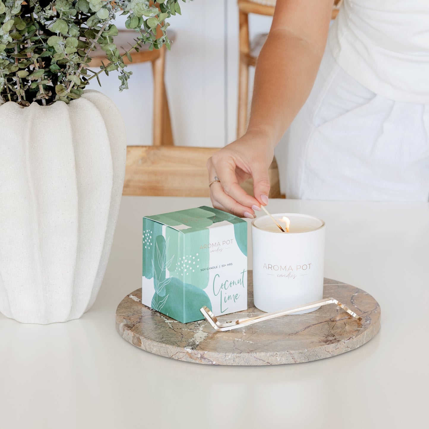 Aroma Pot Classic Candle | Coconut Lime | 50+hrs