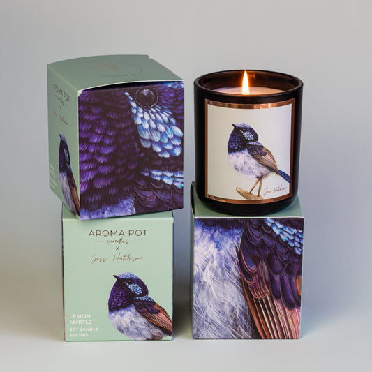 Australian artist soy candle | lemon myrtle | 50+hrs