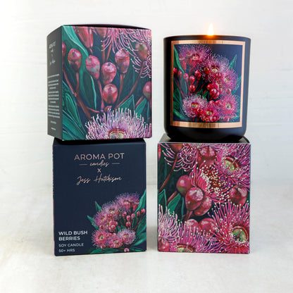 Australian artist soy candle | wild bush berries | 50+hrs