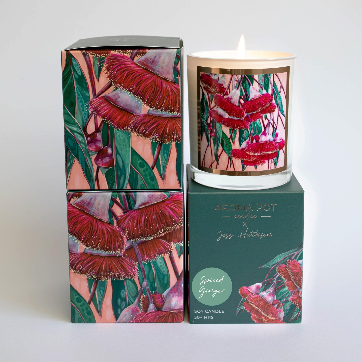 Australian artist soy candle | Spiced Ginger | 50+hrs