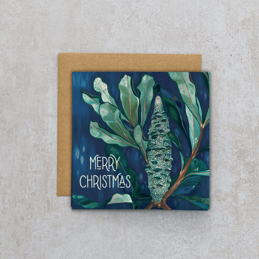Jess Hutchison Christmas card | Banksia | Merry Christmas
