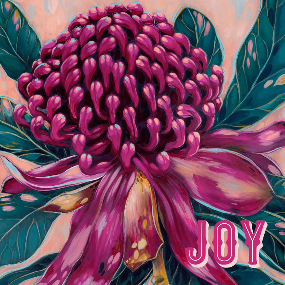 Jess Hutchison Christmas card | Waratah | Joy