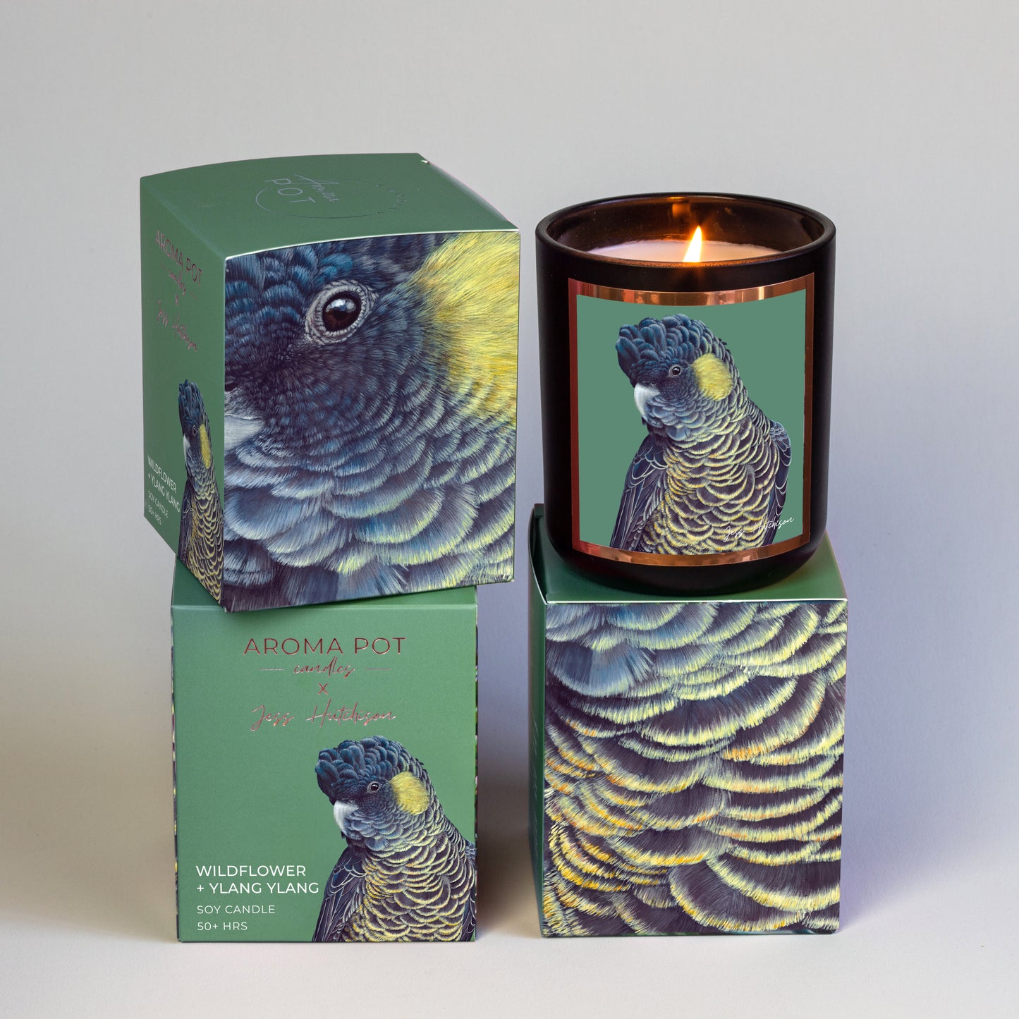 Australian artist soy candle | Wildflower + Ylang Ylang | 50+hrs