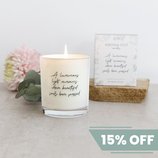 sympathy memorial scented soy candle | select your scent | 50+hrs