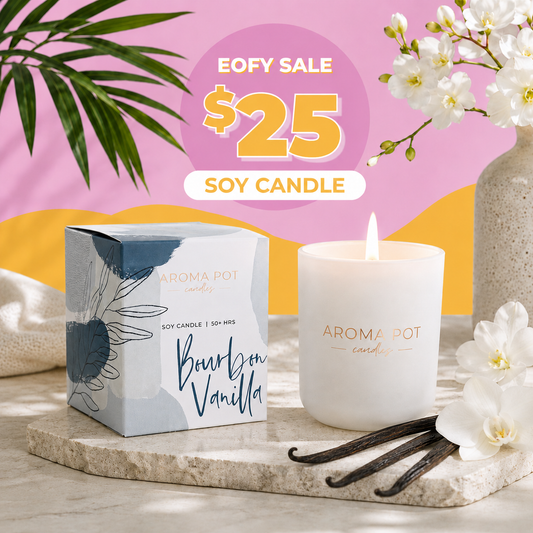 EOFY SALE - Aroma Pot Classic Candle | Bourbon Vanilla | 50+hrs