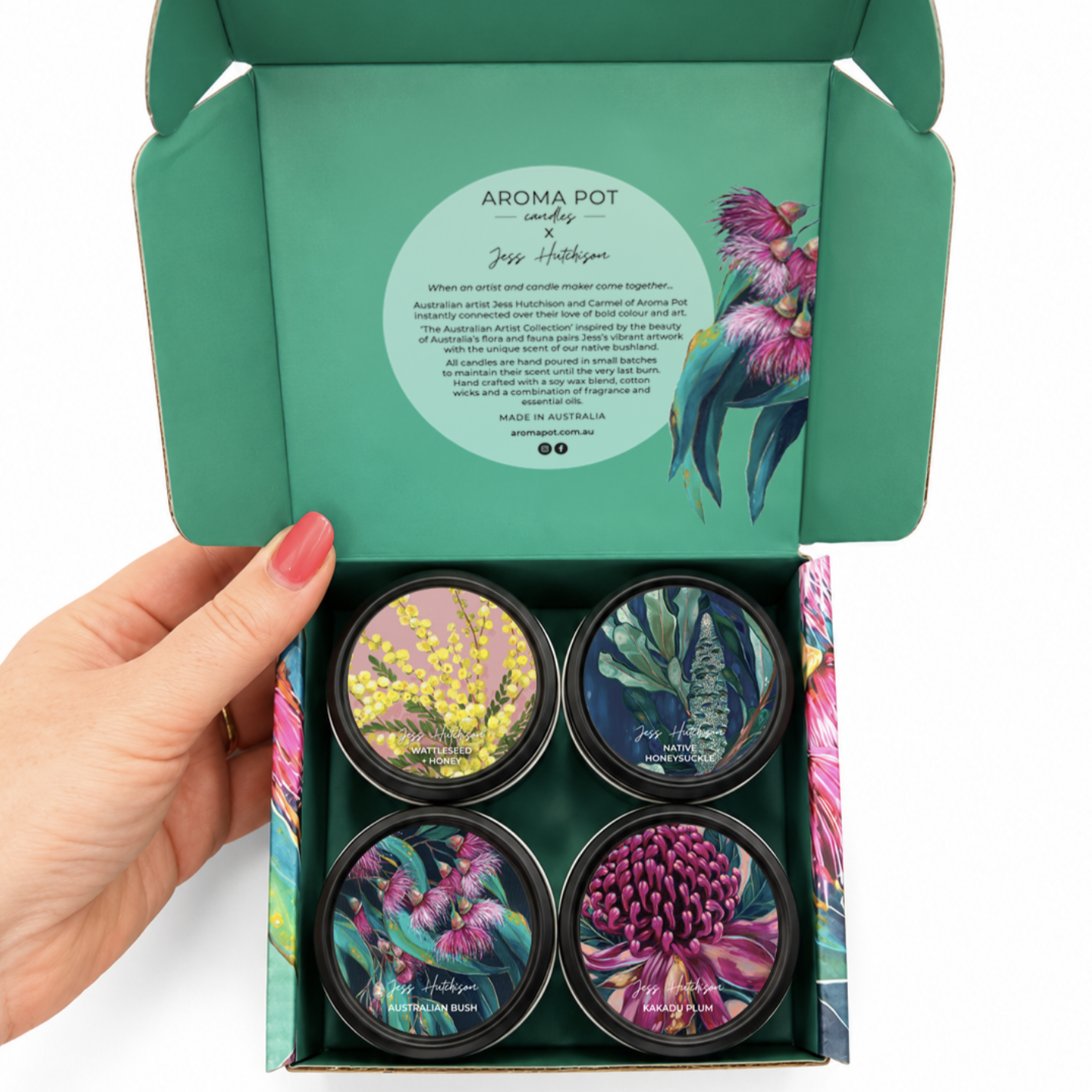 Australian 4 x candle gift set | Natives | 60+hrs