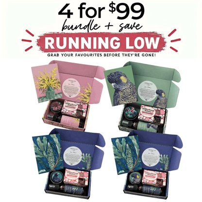 BUNDLE + SAVE - 4 x Australian artist candle + spray gift packs for $99 - over $120 value