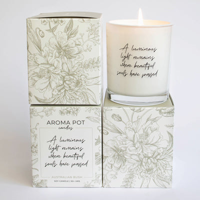 sympathy memorial scented soy candle | Australian bush | 50+hrs