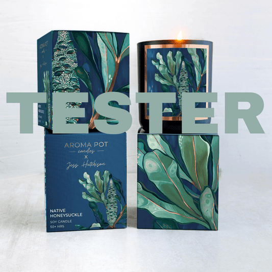 wsp TESTER Australian artist soy candle | native honeysuckle | 50+hrs
