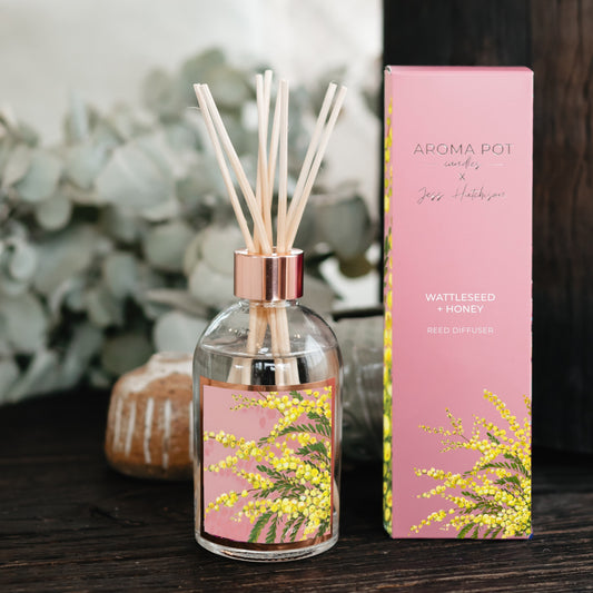 Australian artist reed diffuser | Wattleseed + Honey | 200ml
